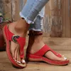 Sandales compensées femmes 2022 nouvelles tongs femmes chaussures rétro femmes sandales sans lacet dames chaussures doux femme pantoufle chaussures L230518