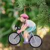 수지 글로시 소녀 소년 자전거 스포츠 수제 공예 기념품 도매 및 소매 10cm 높이 PR804로 개인화 된 크리스마스 장식품