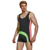 Costumi da bagno da uomo Body per sport all'aria aperta per ragazzi Costume da bagno intero per il tempo libero da uomo Fitness e collant elasticizzati sexy da uomo