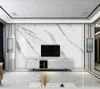 Tapetka papel de parede nowoczesny biały jazz atrament marmur prosty 3D tapeta mural salon telewizja papierowe sypialnia do sypialni dekoracje domu