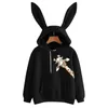 Kvinnors hoodies 2023 Kvinnors Halloween Sweatshirt Winter Top Casual Loose Drawstring Giraffe Print Blus Ear Womens med dragkedja