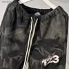 Mäns byxor tvättade tungt tyg RRR123 Tie Dye Sweatpants Men Kvinnor Högkvalitativa RRR 123 byxor Drawstring Trousers T230602