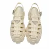 Luxury women's designer sandals fashion bread slippers classic cowhide platform shoes outdoor non-slip beach shoes new platform sandals comfortable casual shoes