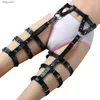 Beixiang Calças de couro encadernadas Sexy Designers Suspensórios Anéis de perna Produtos para adultos C2W4 L230518