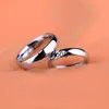 밴드 링 S925 스탬프 화이트 골드 컬러 티베트은 반지 단순한 4mm 스탠리스 스틸 반지를위한 여성 커플 선물 보석 액세서리 J230602
