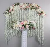 Kwiaty dekoracyjne 2pcs 1m sztuczne kwiaty winorośl jedwab hortensja rattan fałszywy Wisteria DIY Wedding Arch Decor Home Dekor wiszący kwiatowy tło