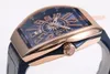 Montre ABS V45 taille 44mm * 54mm avec amplitude haute fréquence 28800 ETA2824 mouvement miroir en cristal de saphir bracelet en caoutchouc avancé montres design