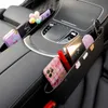 New Cute Cartoon Car Seat Gap PU Leather Storage Box Auto Organizer Pocket Phone Bottle Cups Holder Flower Car Styling Accessories