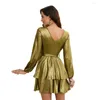 Casual Dresses Women Sexy V-Neck Mini Sequin Summer Boho Evening Lantern Sleeve Dress Halloween Ladies Party Costume Vestidos Plus 3XL