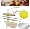 UPS New 8pcs/set Craft Tools Reusable Diy Pottery Tool Kit Home Handwork Clay Sculpture Ceramics Molding Drawing Tools Wholesale