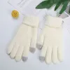 8 pares de guantes cálidos gruesos de felpa de invierno para hombre y mujer con pantalla táctil de punto Jacquard