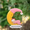 Vtop Natal Baby First Polyresin Hanging Personalized Glitter Christmas Tree Ornaments For Holiday New Year Gifts Home Decoration237R