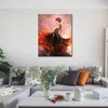 Beautiful Figurative Canvas Art Bright Red Dancer Textured Oil Paintings Dancer Modern Artwork Office Wall Decor Hand Painted