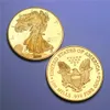 2000 llibertyバッジブラスコアリアルゴールドメッキ40 mmイーグルお土産コレクションコイン