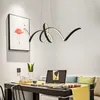 Pendant Lamps Black/white Modern Led Lights Living Dining Room Kitchen Aluminum Hanglamp Industrial Lamp Light Fixtures