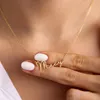 Personalisierte maßgefertigte Signatur Halskette für Frauen Namenschild Schmuck Edelstahl Name Halskette Collier BFF kostenlose Versandartikel