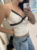 Tank da donna Donne Summer Slim Crop Tops Fashion Spaghetti Cambie camisoles in pizzo Sleevellata Sling Shing Streetwear Female Streetwear