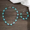 Choker Fashion Croix Turquoise Collier Pour Femme Homme Ados Trendy Punk Hip Hop Chaîne Simple