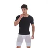 Camisetas masculinas modelador de corpo para emagrecimento masculino espartilho colete camisa de compressão abdômen controle de barriga cintura fina cincher cueca