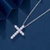 Designer Brand Tiffays Cross Collana Cross Gold Diamond Diamond Full Creative Creative Simple e Luxury Piccola Catena di colletti della folla