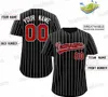 Camisa de beisebol personalizada costurada personalizada com qualquer nome, qualquer número, camisas bordadas à mão, homens e mulheres, tamanho grande, misto, enviado para todos os times, preto 0206005