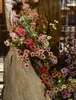 Fleurs décoratives artificielles faux décor à la maison rétro Bouquet Vintage soie décorations de table décoration de mariage séché