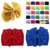 Headbands Baby Girls Wide Side Bow Kids Elastic Solid Color Hairbands Hair Accessories Turbon Children Headdress 25 Colors Drop Deli Dhqdn