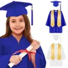Clothing Sets Children's Academic Dress School Uniforms for Children Kids Preschool Kindergarten Graduation Gown Shawl Tassel Cap Set 230601CJ