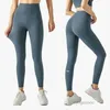 جديد مع Yoga Pants LL High Weaist Hip Lift Women Light Lycra Friendly Rundly Fiess Pants Inner Pocket High