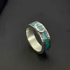 Nowy projektant biżuterii bransoletki biżuterii Naszyjnik Pierścień Akcesoria Stary Zielony Enomel Zespółme do czerwonej pary z tymi samymi pierścieniami parami