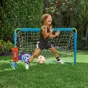 Calcio d'acqua 2 in 1 e sport di calcio con rete, pompa per palloni, set di giochi sportivi giocattolo per bambini, ragazzi, dai 3 ai 4 anni, 5 anni