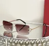 high quality carti sunglasses CT0092 designer sunglasses for men and women Classic frameless horseshoe buckle mirror leg seamless link mirror trend sunglasses