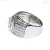 Passed Test Bling Rings S925 Sterling Silver 1.5CT Moissanite Diamond Ring for Men Women Party Wedding Nice Gift