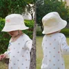 Mützen Hüte Doppelseitiger Hut Niedlicher Buchstabe Gestickte Kinder Jungen Mädchen Fischer Panama Cap Sommer Outdoor Kinder Sun Gorras 230601