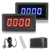 New 4 High Quality Durable Portable Useful Digital LED Tachometer RPM Speed Meter + Hall Proximity Switch Sensor NPN Blue/Red#291434 Car