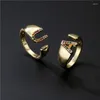 Fedi nuziali moda iniziali anello con sigillo per le donne color oro 26 lettere dichiarazione gioielli aperti regalo di compleanno