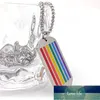 All-Match Rainbow Dog Tag Pendant Par Rostfritt stål Rainbow Flag Les Dogs Tag Necklace Gay Necklace