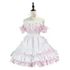 Anime kostymer prinsessan rosa klänning anime cosplay kaffe piga enhetlig lolita skola tand plus maid party klänning av axel kawaii cos z0602