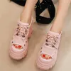 Sandals Breathable Mesh Pumps Women Cow Leather Wedges High Heel Gladiator Female Summer Open Toe Fashion Sneakers Casual Shoes
