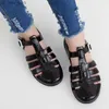 Hollow Out Bling Rainproof Jelly Sandals Womens Summer Candy Shoes Mujer Zapatillas Cover Toe Flats Femmes Sandalias Pvc Sandalias L230518