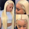 250 Density Blonde Lace Front Wig Human Hair 30 36 Inch Transparent 613 HD Lace Frontal Wigs For Black Women Straight Brazilian