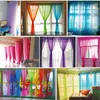 Curtain Solid Color Bedroom Drap Sheer Wedding Glass Yarn Voile Door Window Screening Valances Home El Decor D35