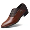 Sapatos masculinos de couro sapatos sociais para todos os gostos sapatos casuais absorventes de choque resistentes ao desgaste sapatos masculinos grandes 38-48