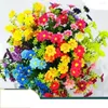 Decorative Flowers 2 Bunches Outdoor Home Decor Party 28 Heads Fake Flower Bouquet Artificial Silk Chamomile Bunch