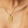 Mode Fijne Sieraden Waterdicht Roestvrij Staal 18K Vergulde CZ Hart Munt Zon Maan Kompas hanger ketting voor vrouw