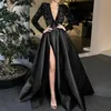 Dresses Women Formal Dresses for Ball 2023 New Sexy High Split Feminine Long Sleeve Beaded V Neck Wedding Dresses for Bride Sequin Gowns