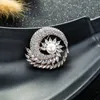 Charme Weibliche Weiße Perle Kristall Brosche Rose Gold Silber Farbe Schmuck Broschen Für Frauen Nette Zirkon Pin Kleid Mantel Zubehör