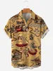 Summer Hawaiian Shirts Maya Culture Casual Short Sleeve Man Printed Clothes Big Size Men's Oversize Social Tops Nya