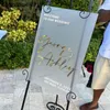 Welcome To Our Wedding Sign Decal Personalized Names And Dates Vinyl Mirror Reception Party Sign French Wall Stickers