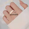 Bandringar Vintage Daisy Flower Rings for Women Korean Style Justerbar öppningsfinger Ring Bride Wedding Engagement Statement Smycken GIF J230602